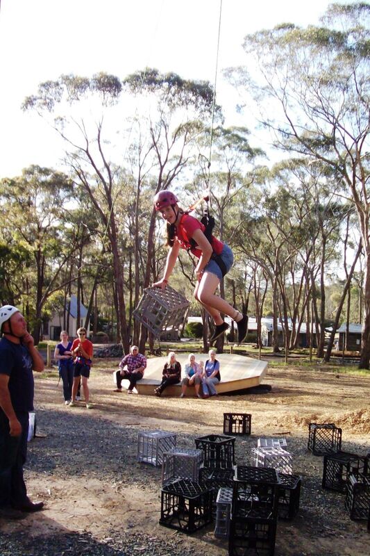 Milk Crate Stacking - Log Cabin Camp Venues