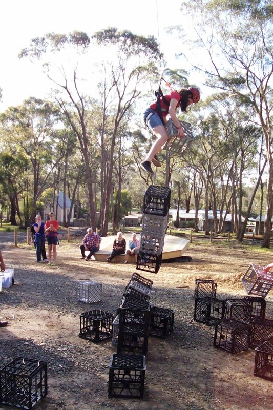 Milk Crate Stacking - Log Cabin Camp Venues