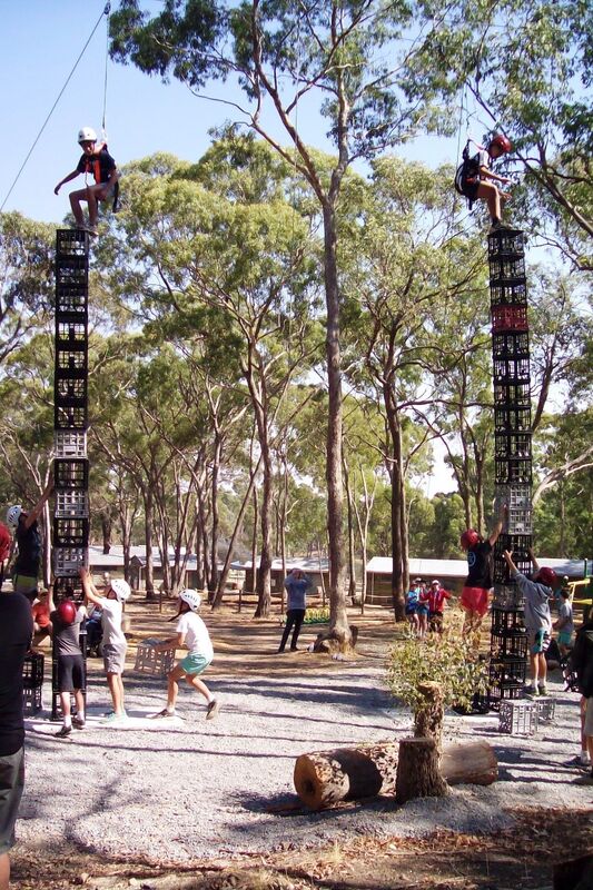 Milk Crate Stacking - Log Cabin Camp Venues