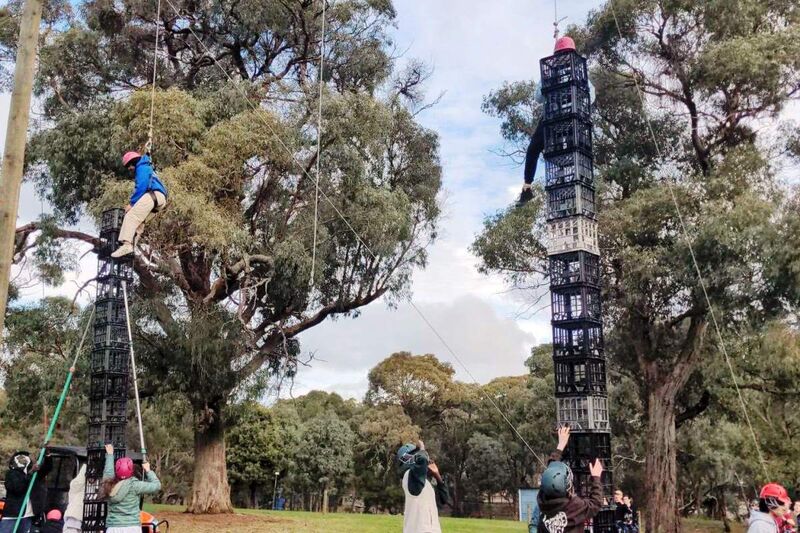 Milk Crate Stacking