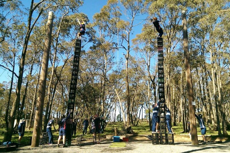 Milk Crate Stacking - Log Cabin Camp Venues