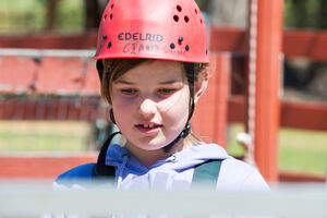 Child on giant swing 