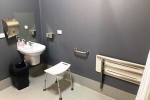 Accessible Bathroom at Log Cabin Camp Creswick