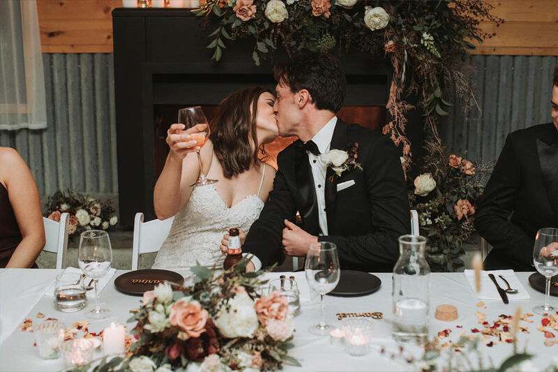 Indoor Wedding Receptions at Log Cabin Camp Creswick