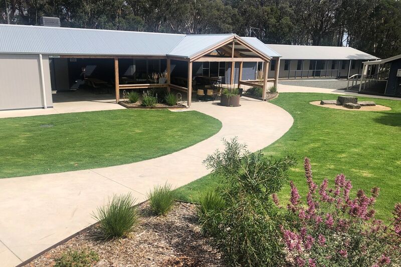 Maintained Bunkhouse Lawns at Adekate Camp Dean