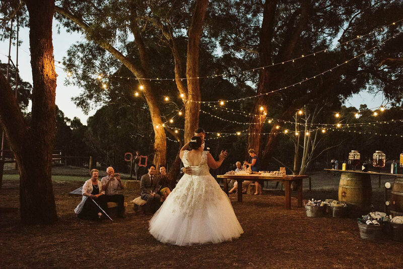 Outdoor Wedding Receptions at Log Cabin Camp Creswick