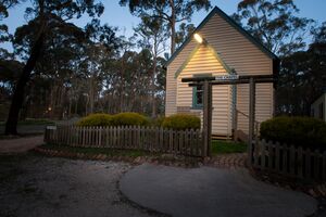 The Chapel at Night - Log Cabin Camp