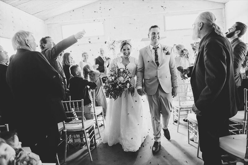 Under cover Wedding Receptions at Log Cabin Camp Creswick